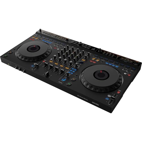 AlphaTheta DDJ-GRV6 4-channel DJ Controller with Groove Circuit and Pioneer HDJ-X5 Professional DJ Headphones (Silver)