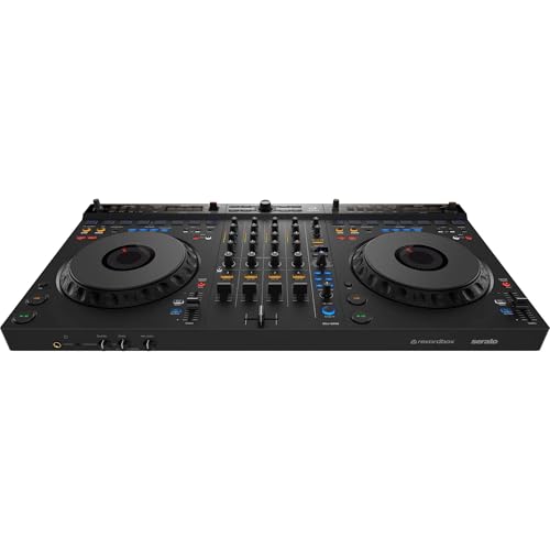 AlphaTheta DDJ-GRV6 4-channel DJ Controller with Groove Circuit and Pioneer HDJ-X5 Professional DJ Headphones (Silver)