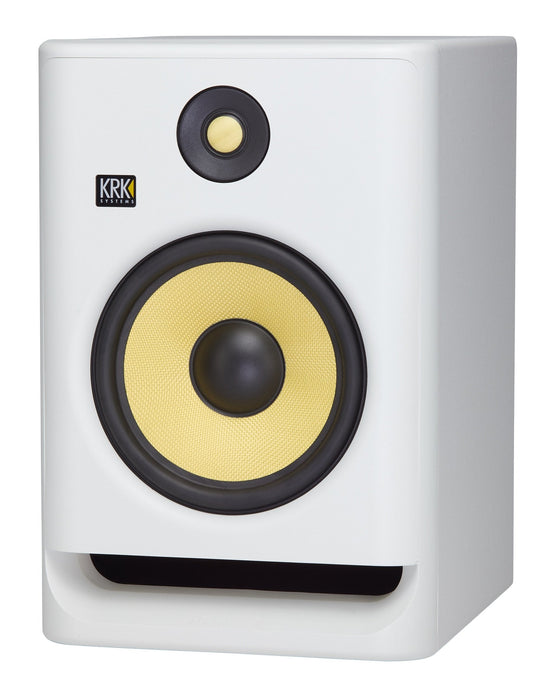 KRK ROKIT RP8 G4 Professional Bi-amp Studio Monitor, White Noise (Open Box)