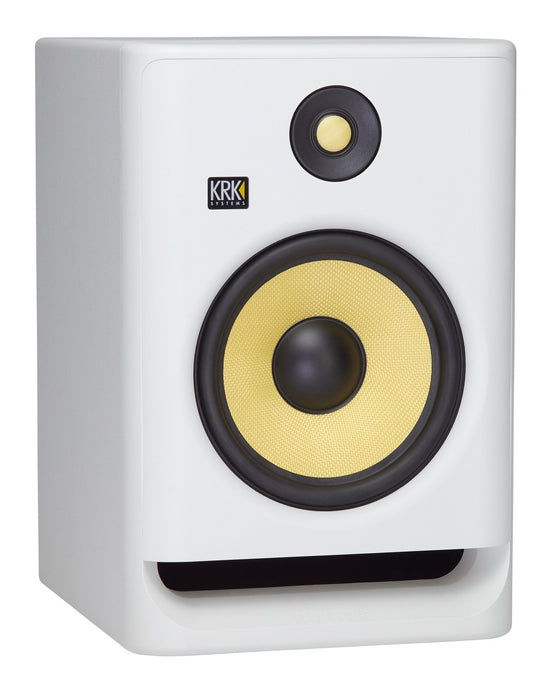 KRK ROKIT RP8 G4 Professional Bi-amp Studio Monitor, White Noise (Open Box)