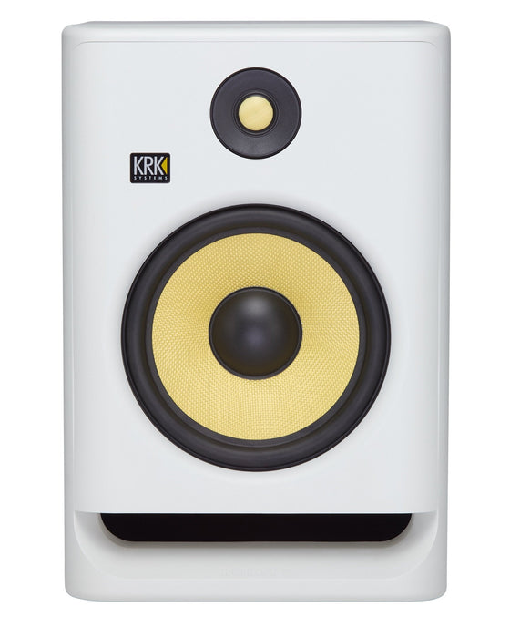 KRK ROKIT RP8 G4 Professional Bi-amp Studio Monitor, White Noise (Open Box)