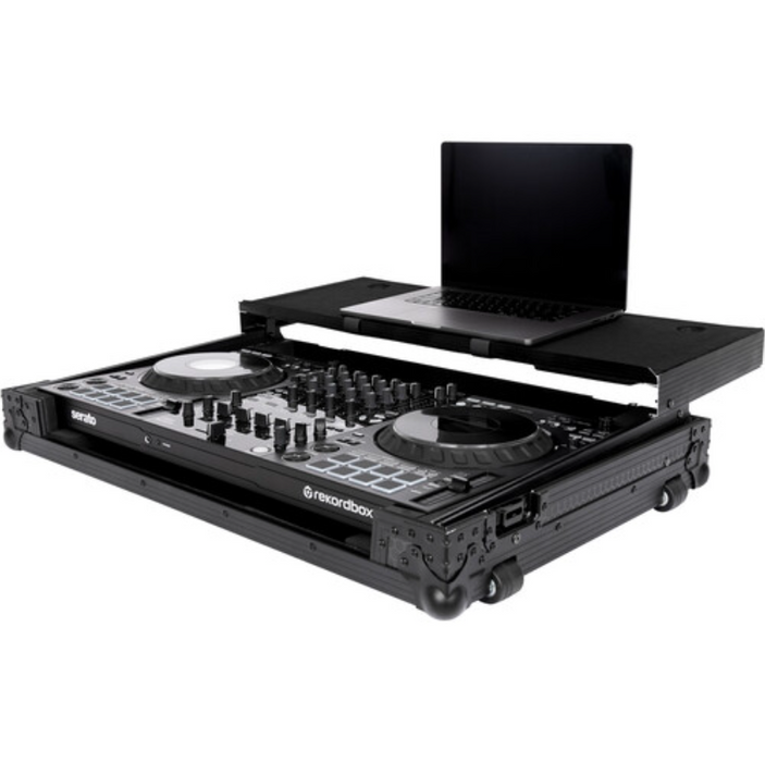 Pioneer DJ DDJ-FLX10-W 4-channel DJ controller + Headliner Flight Case with Laptop Platform and Wheels
