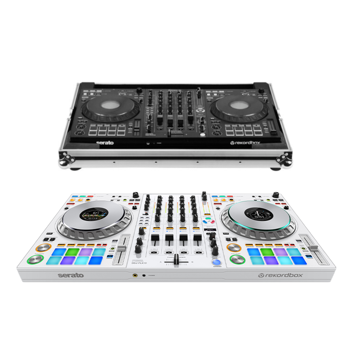 Pioneer DJ DDJ-FLX10-W 4-channel DJ controller + Odyssey Flight Case