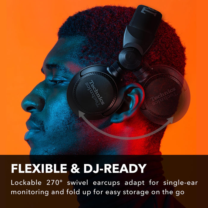 Technics EAH-DJ1200 On-Ear DJ Headphones (Black) (Open Box)