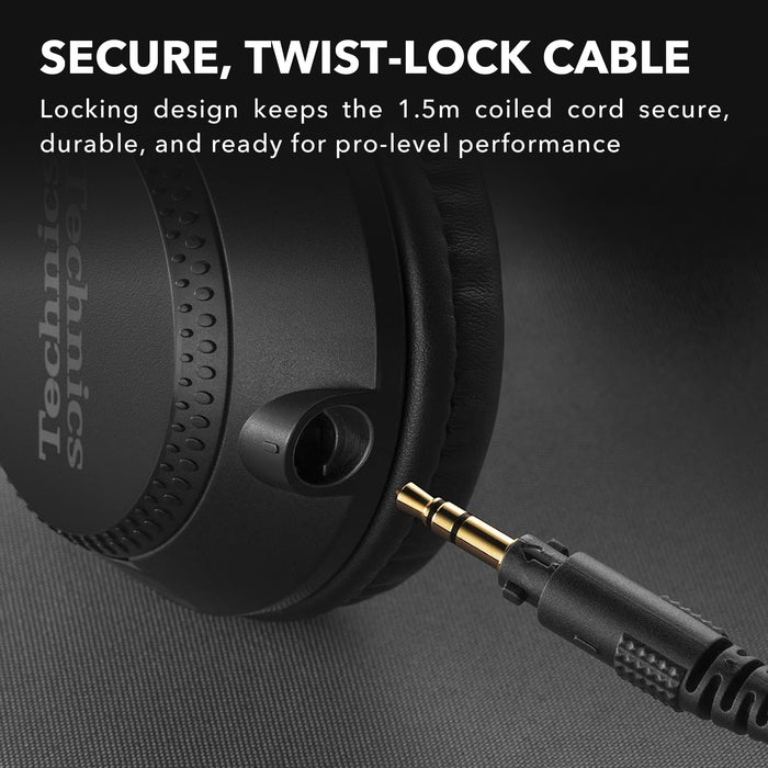 Technics EAH-DJ1200 On-Ear DJ Headphones (Black) (Open Box)