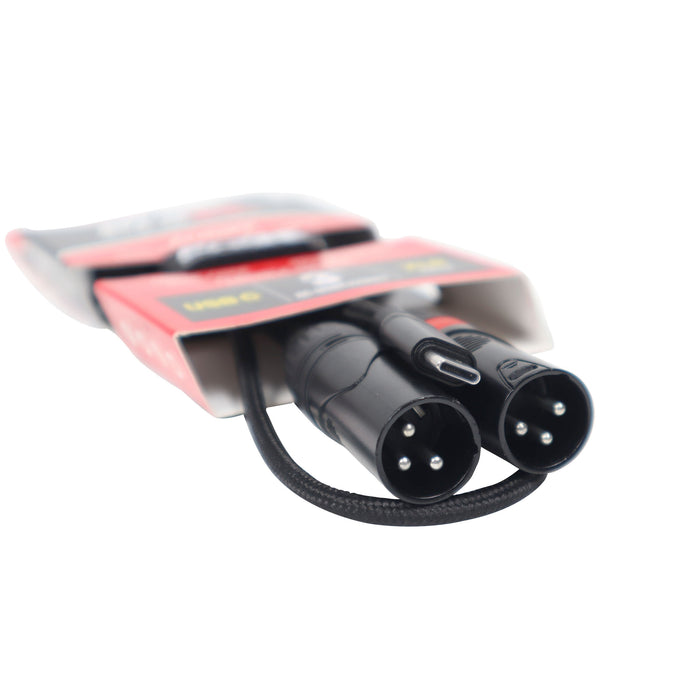 ProX XC-USBC2XM03 USB-C to Dual XLR-M Audio Cable - 3 Feet