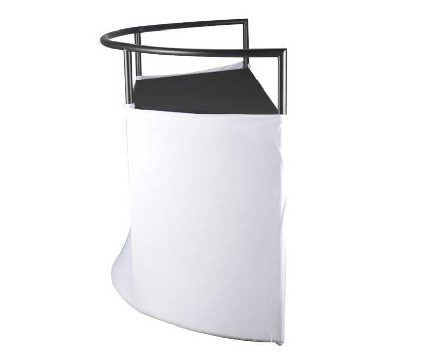 JMAZ Lighting JZ5010 Command Booth Event Facade with Black and White Scrims