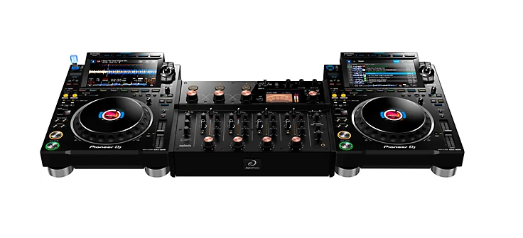 AlphaTheta EUPHONIA Professional 4-Channel Rotary Mixer with CDJ-3000 Professional DJ Media Player Pair