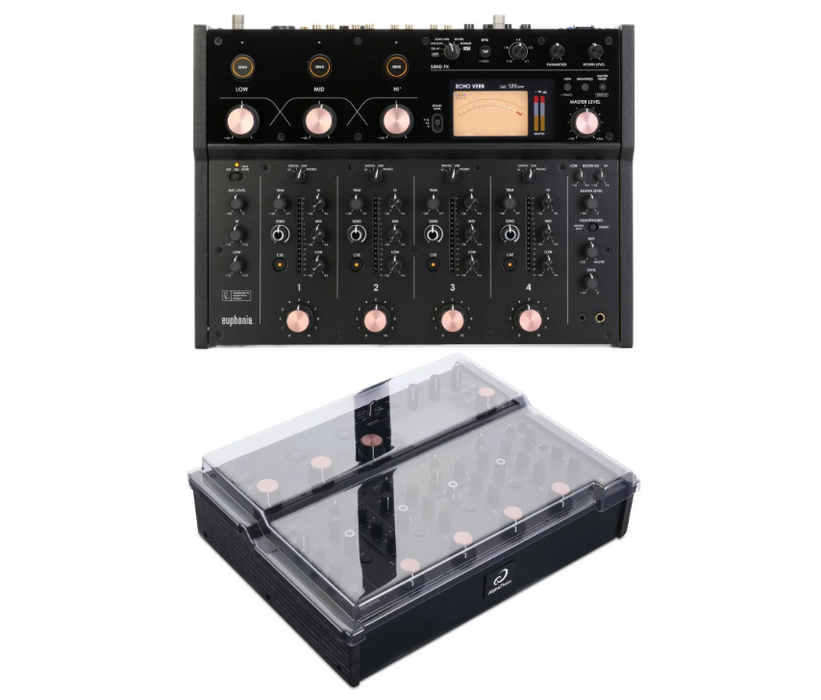 AlphaTheta Euphonia Professional Rotary Mixer + Decksaver Cover (Soft-Fit)