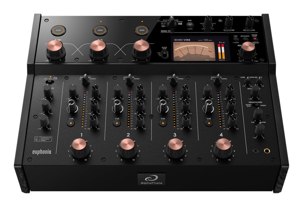 AlphaTheta Euphonia Professional Rotary Mixer + Odyssey Case (VUATEUPHONIA)