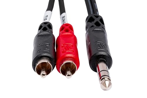 Hosa TRS-203 Insert Cable, 1/4 Inch TRS to Dual RCA, 9.8 Feet