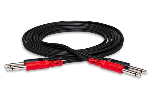 Hosa Technology Two 1/4" Male to Two 1/4" Male Unbalanced Cable (Molded) - 6.6'