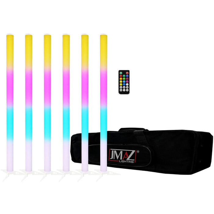 JMAZ Galaxy Tube Wireless 3.3' RBG LED Tube Light Kit (6-Pack)