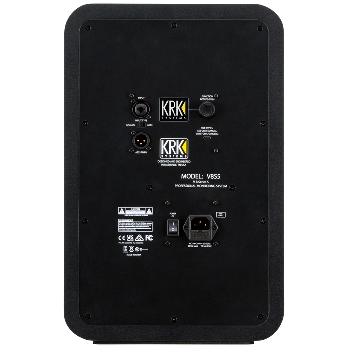 KRK V8S5-NA V8 Series 5 Studio Monitor North America 120V