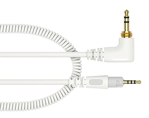 Pioneer DJ HC-CA0701-W Coiled Cable for HDJ-S7 Headphones (White, 3.9')