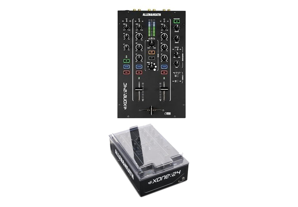 Allen & Heath Xone:24C Professional 2+1 Channel Hybrid DJ Mixer with USB-C Interface + Decksaver