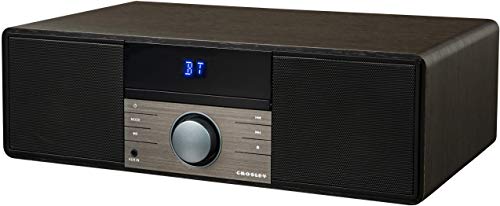 Crosley CR3502A-BK Metro Bluetooth FM Clock Radio and CD Player, Black