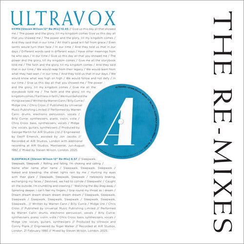 Ultravox - Re-Mixes (RSD) - Vinyl Lp(2) - RSD 2026