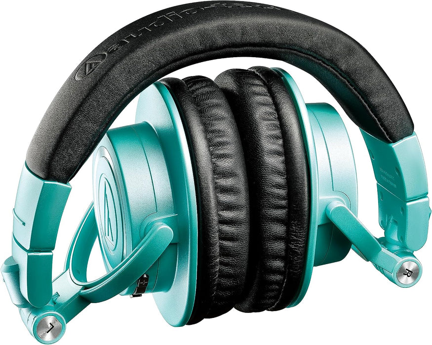Audio-Technica ATH-M50xBT2IB Wireless Over-Ear Headphones, Ice Blue (Open Box)