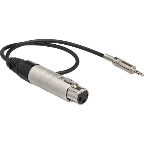Hosa Technology Low to High Impedance Matching Transformer with XLR Female to Stereo 3.5mm TRS Male Connector