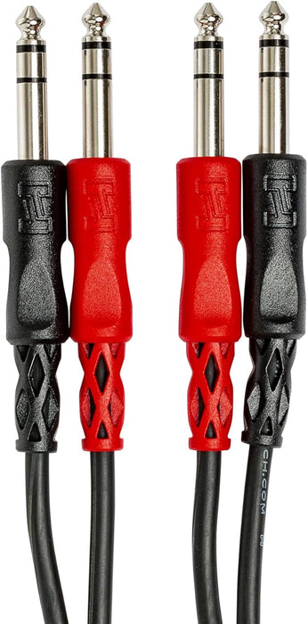 Hosa CSS-202 Dual Cable 1/4 Inch TRS - 2M / 6.6ft