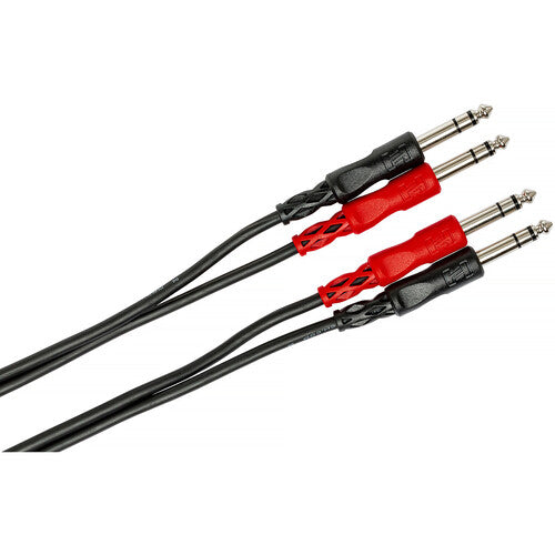 Hosa Technology Dual 1/4" TRS Male to Dual 1/4" TRS Male Stereo Audio Cable (10')