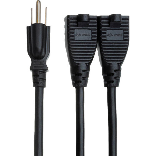 Hosa Technology YAC-407 3-Prong Male to Two 3-Prong Females Y-Power Cable