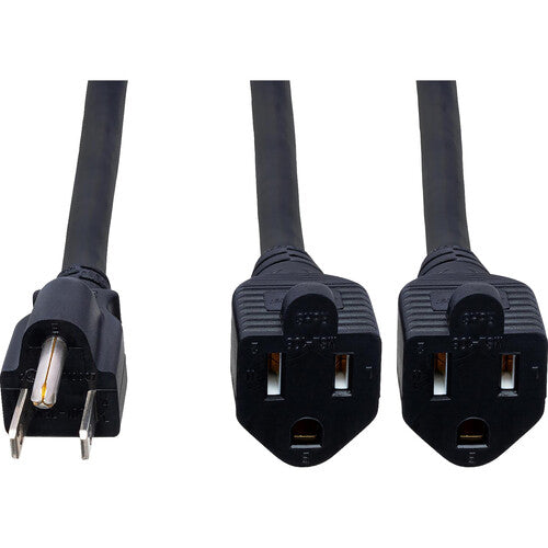 Hosa Technology YAC-407 3-Prong Male to Two 3-Prong Females Y-Power Cable
