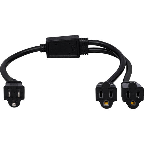 Hosa Technology YAC-407 3-Prong Male to Two 3-Prong Females Y-Power Cable