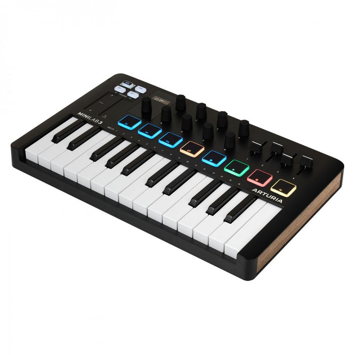 Arturia MiniLab 3 Compact MIDI Keyboard and Pad Controller (Black)