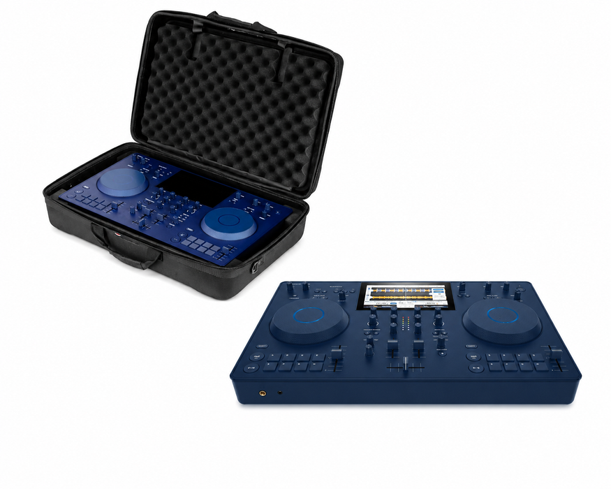 AlphaTheta OMNIS-DUO Portable Battery-Powered All-in-One DJ System with Bluetooth + Odyssey Eva Case with Cable Compartment