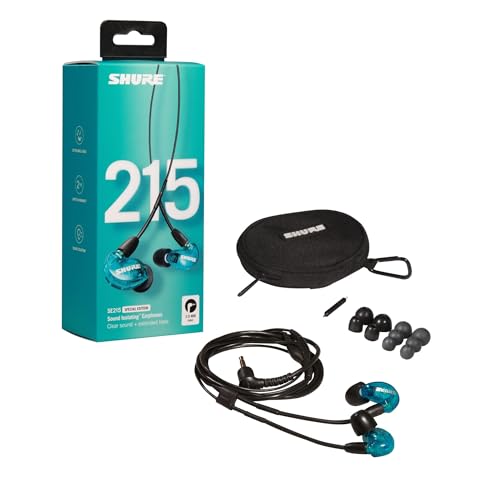 Shure SE215SPE Special-Edition Sound-Isolating Earphones with Detachable 3.5mm Cable (Blue) (Open Box)