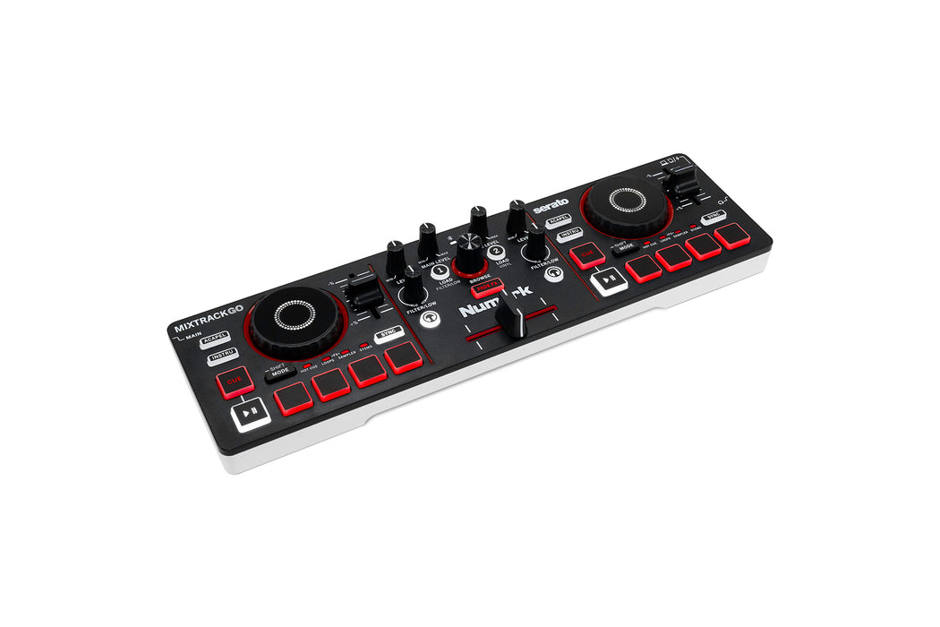 Numark MixTrack Go Ultra-Portable 2-Deck DJ Controller with Stems Control