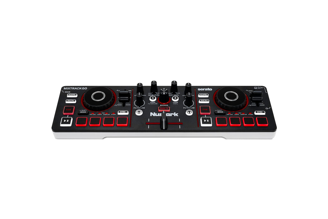 Numark MixTrack Go Ultra-Portable 2-Deck DJ Controller with Stems Control