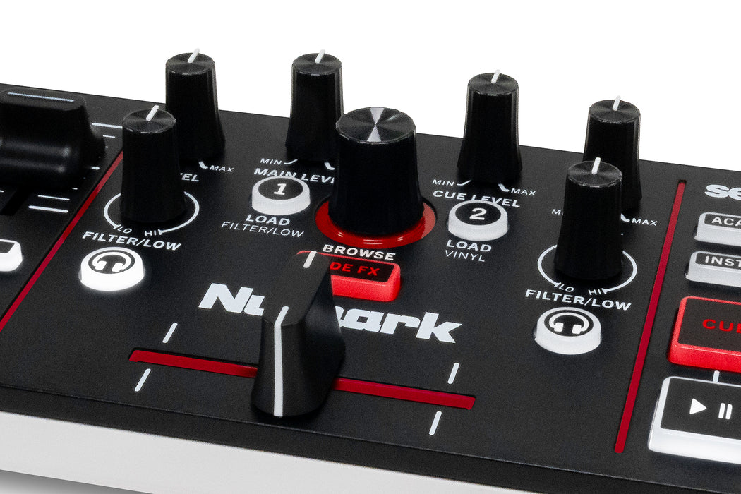 Numark MixTrack Go Ultra-Portable 2-Deck DJ Controller with Stems Control