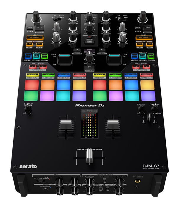 Pioneer DJ DJM-S7 Scratch Style DJ Mixer + Odyssey Base 2 Top Streemline Eva Case