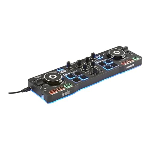 Hercules DJStarter Kit with DJControl Starlight, DJMonitor 32, HDP DJ M40.1 Headphones, & Serato DJ Lite