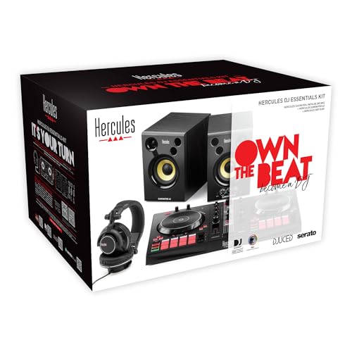 Hercules DJ Essential Kit with DJControl Inpulse 300 MK2 Controller, Monitors, and Headphones
