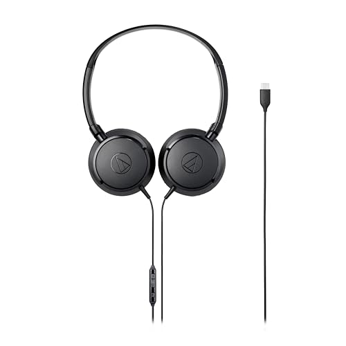Audio-Technica ATH-S120C On-Ear USB-C Headphones (Black)