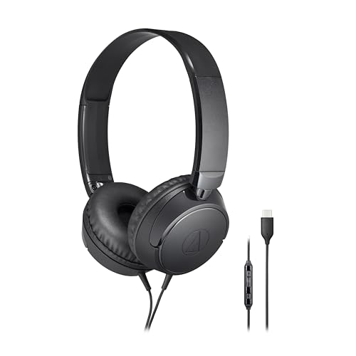Audio-Technica ATH-S120C On-Ear USB-C Headphones (Black)
