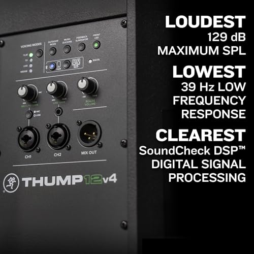Mackie Thump12v4 12" Professional Powered Loudspeaker with SoundCheck DSP and Bluetooth