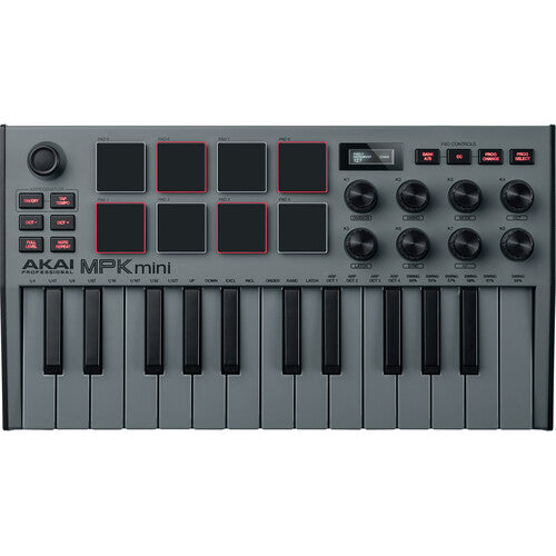 Akai Professional MPK Mini MK3 25-Key MIDI Controller (Grey) (Open Box)