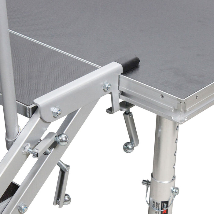 ProX StageQ 3-Step Foldable Stairs with Handrail (18 to 28")