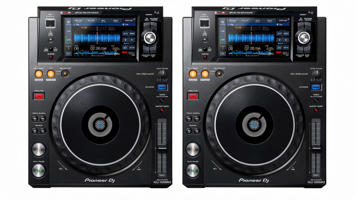 Pioneer DJ XDJ-1000MK2 DJ Deck with Touch Screen (No Box Pair)