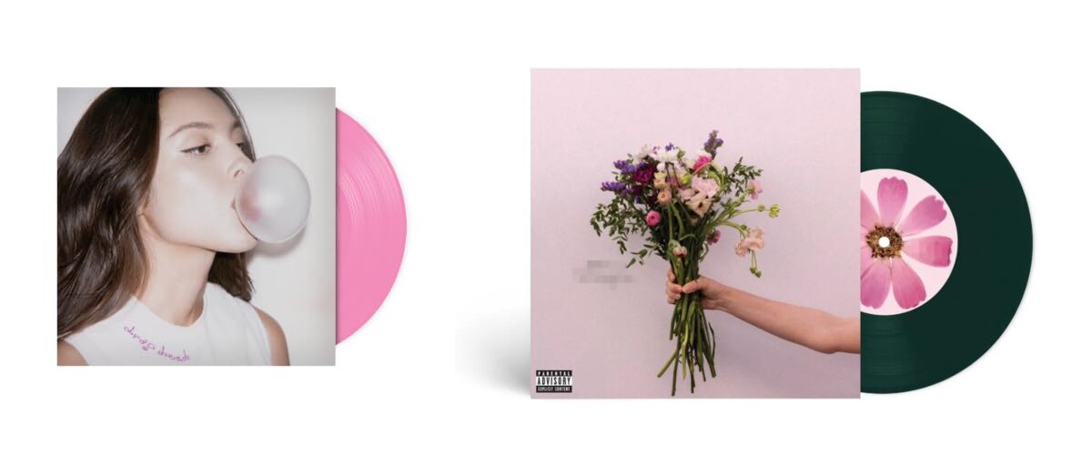 Olivia Rodrigo - Walk in the park  (Green 7") + Drop Dead (Chewing Gum Pink 7")
