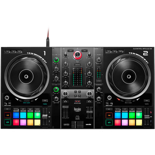 Hercules DJControl Inpulse 500 2-Deck USB DJ Controller (Black) + Decksaver Cover
