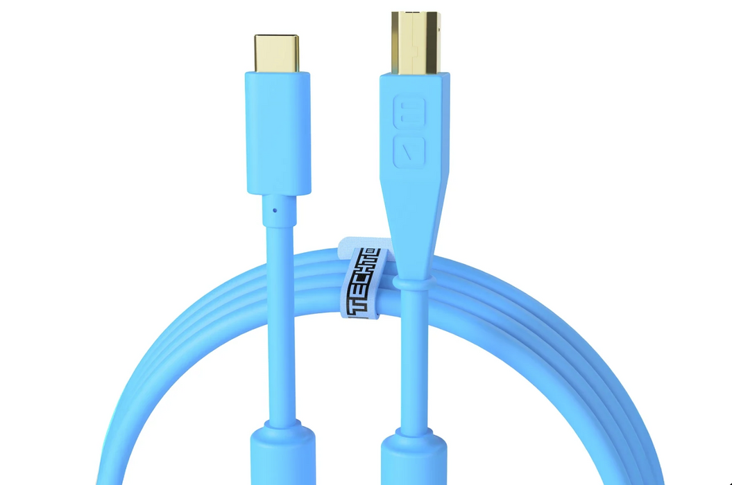 DJ TechTools Chroma Cables USB-C to USB-B Cable, Blue