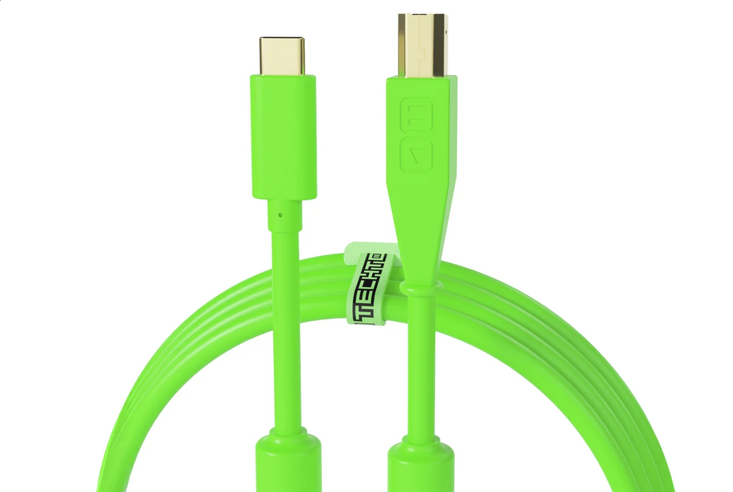 DJ TechTools Chroma Cables USB-C to USB-B Cable, Green