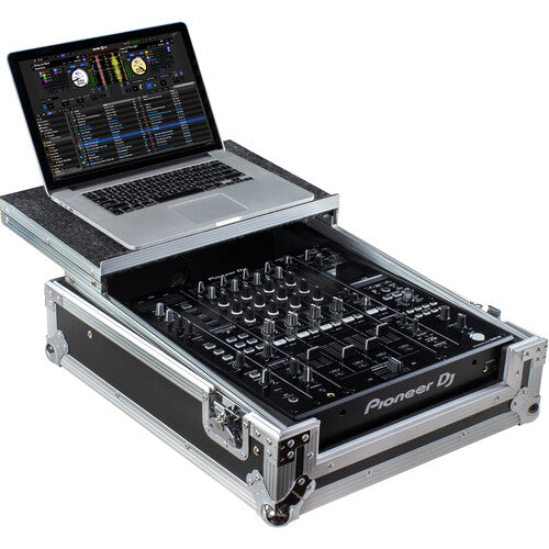 Odyssey Case with Glide-Style Laptop Platform for Pioneer DJ DJM-A9 (Black / Silver)