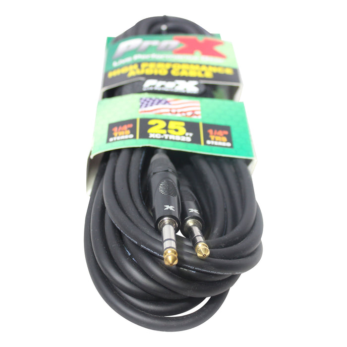 ProX XC-TRS25 - 25ft Balanced 1/4" TRS Male to TRS Male Audio Cable (Open Box)